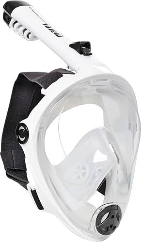 Mares Aquazone Full Face Mask - Maschera Integrale Snorkeling Adulto, Facciale in Silicone, Boccaglio Pieghevole, 3 Taglie