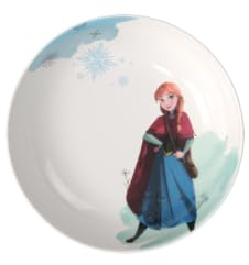 Villeroy & Boch – Disney Frozen djup barntallrik, tål maskindisk och mikrovågsugn, skål för barn Disney Anna, premiumporslin