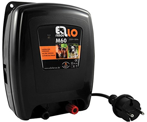 Ellofence Weidezaungerät 230V Netz M60 - Extra starkes & leises Elektrozaungerät - Premium Weidegerät für alle Haus- und Nutztiere geeignet - Stromzaungerät mit Zaunkontrollanzeige