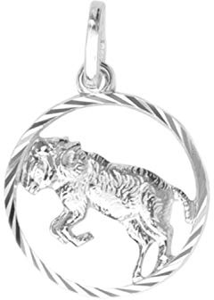 My Gold Damen Herren Kinder Anhänger Sternzeichen Widder Sterlingsilber 925 ECHTES Silber (Ohne Kette) Rund Ø 12mm Horoskop Gavno A-07068-S912-Wid