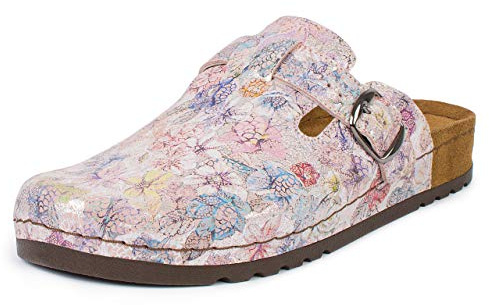 Jürgen Hirsch Dam Clog Ergo 05 Träskor, med djup fotsäng och anti-shock hälkudde, i 2 färger, - rosa - 42 EU