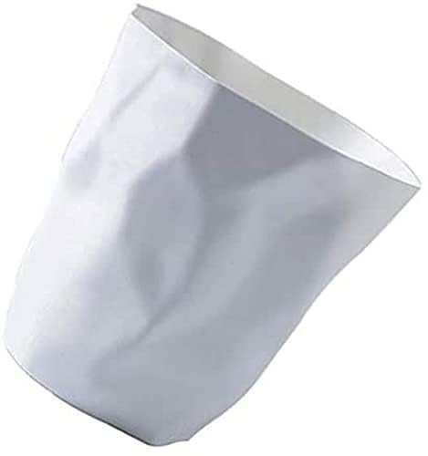 AOOPOO Cestino per la Carta, Cestino Spazzatura Design Moderno Cestino Gettacarte Che per la Raccolta Rifiuti (Bianco Grande)