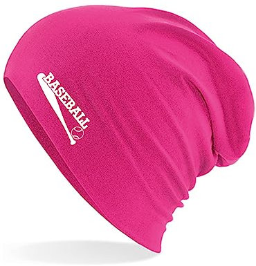 Huuraa Wintermütze Baseball Baseballschläger Geschenk Fuchsia Baseball Geschenkidee