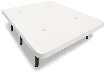 HOGAR24 ES | Base Tapizada en Tejido 3D Blanco | Incorpora Válvulas de Transpiración | Incluye Juego de Patas Metálicas de 25 cm | Medidas: 135x190 cm