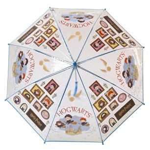 CYPBRANDS - Ombrello Harry Potter - Ombrello per ragazzi e ragazze, trasparente, prodotto ufficiale, trasparente