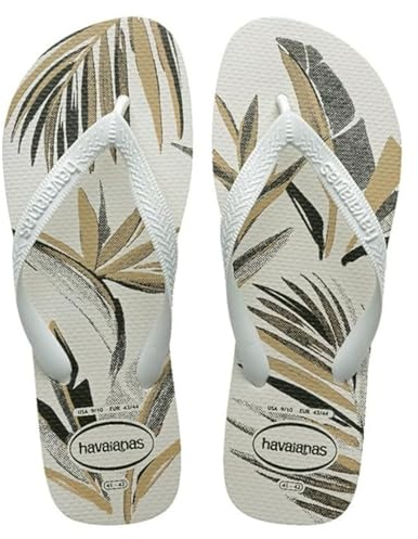 Havaianas - Aloha, Tongs Confortables, Durables et Estivales, Semelle avec Motif de Feuilles, Semelle Antidérapante, Homme