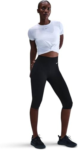 Nike Leggings para Mujer DF One HR Capri WT Black/White, M