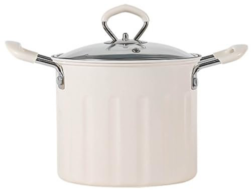 Vnook Deep fryer, deep fryer with frying basket, multi-purpose deep fryers, 3L deep fryer, tempura fryer, for home kitchen, French fries, fish, chicken wings, deep fryer(White)