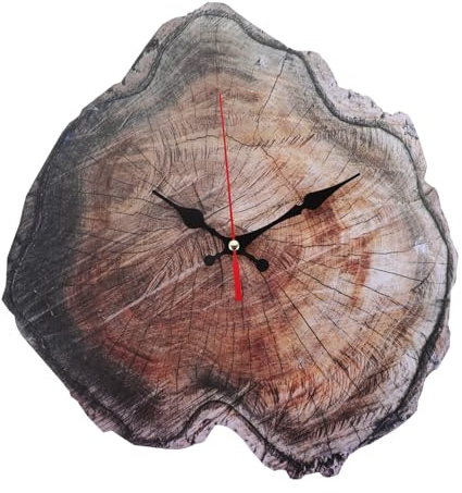 MAGICLULU Horloge Murale à Anneau Annuel Silencieuse Design Discret Piles Incluses pour Maison Bureau Salon