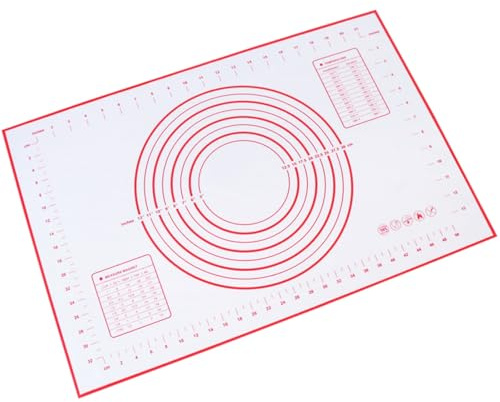 24x16 Inch Extra Thick Silicone Baking Mat with Measurements | Non-Slip, Reusable & Non-Stick – Perfect for Cookies, Bread, Pastry & Baking Essentials