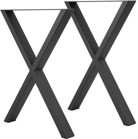 YITYDaMai 2 Pcs Metal Coffee Table Legs Metal Furniture Legss, Industrial DIY X Shape Heavy Duty Black Bench Legs for Dining Table Stand Desk Bench Breakfast Bar Legss(L 30.5cm x W 4cm x H 40cm)