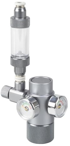 Aquarium CO2 Regulator, W21.8 Upper Opening Mini CO2 Pressure Gauge with Check Valve for Fish Tank Carbon Dioxide System