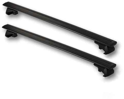 Takräcke Tvärstänger 130Cm Svarta Och Silverfärgade Takräcken För Bilar, Vingstång, Universell Bågformad Laststång I Aluminiumlegering, Aerodynamisk