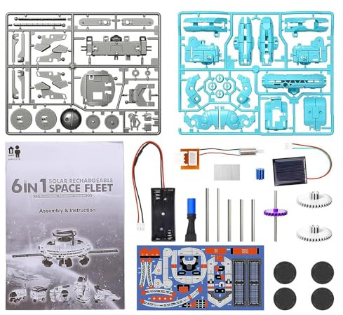 DIY Solar Energy Robot Kit - 25cm Educational STEM Science Building Project Solar Experimentation Toys | Science Learning Building Set for