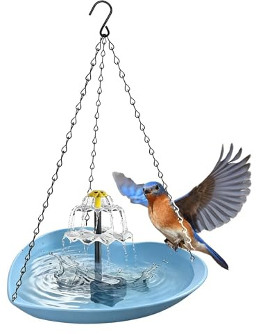 Nuhjytgf Bebederos para Aves de Exterior | Forma de Corazón Resistente a la Intemperie - Bomba De Fuente Solar Para Baño De Aves | Jardín Estanque Piscina Patio Terraza Loros