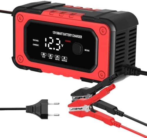 Cargador De Batería para Automóvil Pantalla LCD Mantenedor Automático