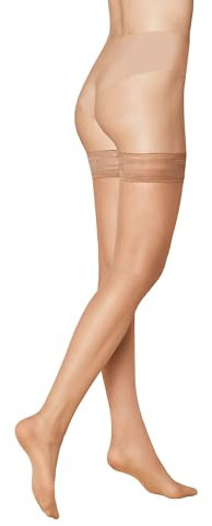 KUNERT Damen Halterlose Strümpfe Beauty 7 rutschfest 7 DEN Cashmere 0540 35/37