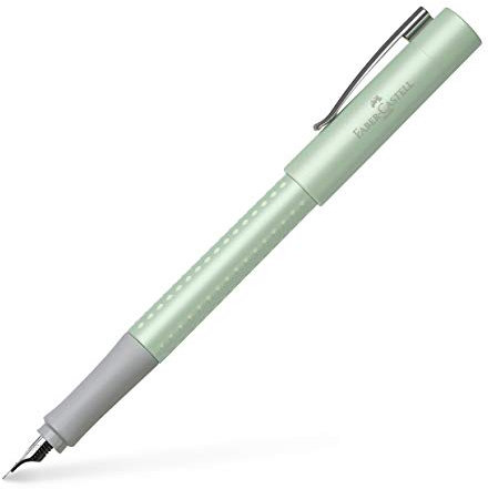 Faber-Castell 140964 - Füller Grip Pearl Edition, Feder B, mint, 1 Stück
