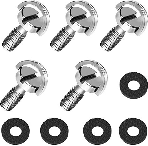 LEIMEND 5 Stück D-Ring 1/4 Zoll Schraube, Kamera Schraube mit Edelstahl Material, Quick Release Plate Mounting Screw,für Kameraschraube, Einbeinstativ, Stativ, Schnellwechselplatte