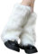 MEMOFYND Warm and Fuzzy White Leg Warmers, Soft Faux Fur, Fluffy for Cozy Winter Days