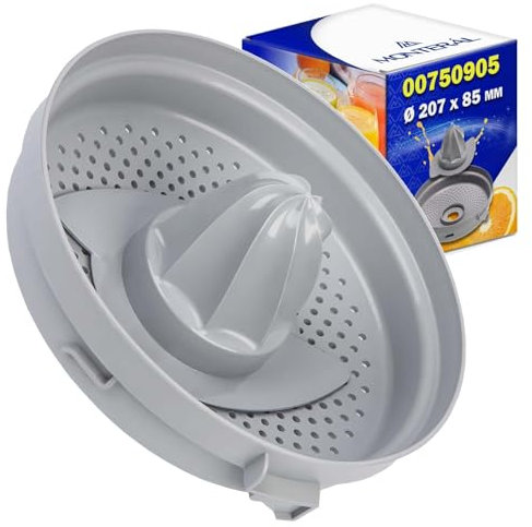 MONTERAL Torchio per Agrumi Composto da Cestello-Filtro e Cono di Spremitura con Codice Originale 00750905 750905 per Bosch MC MCM per Siemens MK - Garanzia di 10 Anni