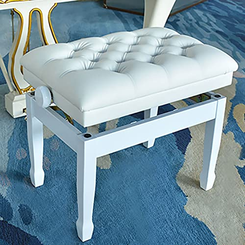 Pianopall i konstläder, justerbar konstnärsbänk, importerad bok, miljövänlig sprayfärg, 4 färger finns tillgängliga, en storlek,Wit-One Size