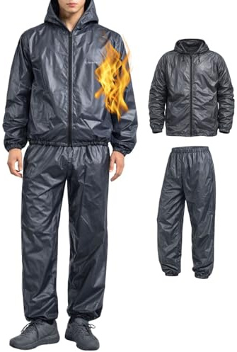 Sauna Sweat Suit Jacket Pants Hoodie Shirt Top Shapewear Trainer Workout Body Shaper Sweatsuit Boxing Workout Exercise MMA Weight Loss EVA Men Women