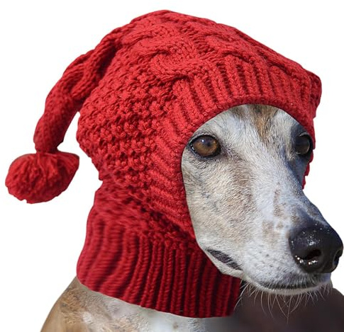 Dubbulon Gorro de Invierno Tejido para Perros, Gorro cálido Tejido para Perros - de Punto para Perro de Invierno Suave - Linda Ropa para Mascotas, protección para el Cuello y la Cabeza, Gorro