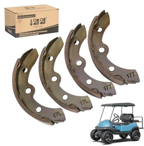 Golf Cart Brake Shoes for Club Car DS 1995-up,Club Car Precedent 2004 up,Yamaha G1 G2 G8 G9 Golf Cart, EZGO 1986.5-1996 OEM# 1018232-01 (2 Short, 2 Long)