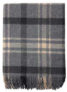 McLaughlin's Irish Shop Irische Lammwolldecke John Hanly im traditionellen Plaidmuster