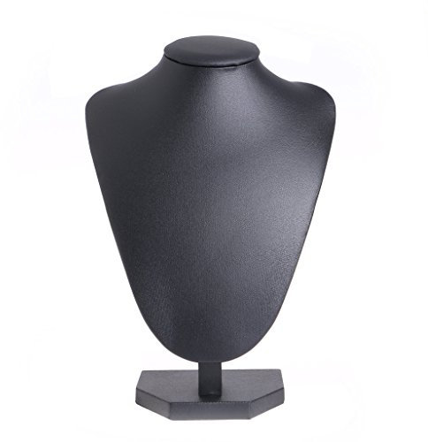 luosh Espositore per Collana in Pelle Busto Porta Gioielli Portapacchi per Ciondolo Collo Modello Puntelli Supporto per espositore, 22x15cm