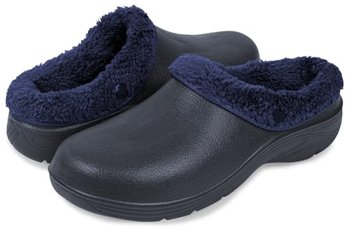 Lakeland Active Lorton Men's Fleece Lined Garden Clogs - Oxford Blue - 11 UK