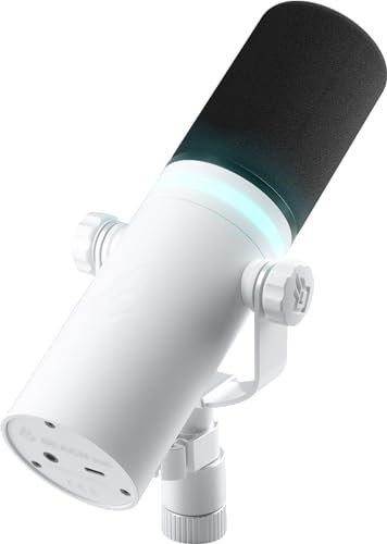 BEACN Micrófono USB dinámico ligero para PC, micrófono profesional para podcast, juegos, transmisión, micrófono de escritorio de calidad de estudio para YouTube, Twitch y grabación, micrófono para PC