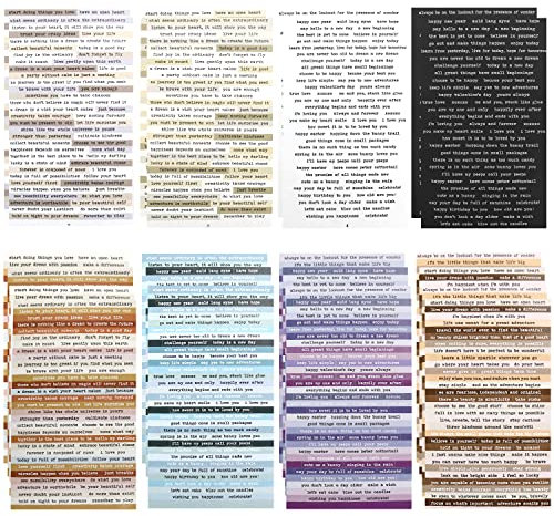 Scrapbook Stickers Bullet Journal Zubehör Sticker Vintage Scrapbooking Washi Papier Set 24 Stk Aufkleber Sprüche Fotoalbum Laptop Sticker für Album Collage Journaling Zubehör DIY Dekoration