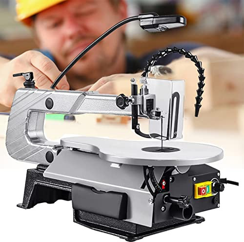 JIADUOFU Scie à Chantourner De Bureau, Machine De DéCoupe De Bois Multifonctionnelle Domestique, Scie à Table RéGlable De 0 à 45 °, Scie à Chantourner à Vitesse Variable Bidirectionnelle,20toothsaw