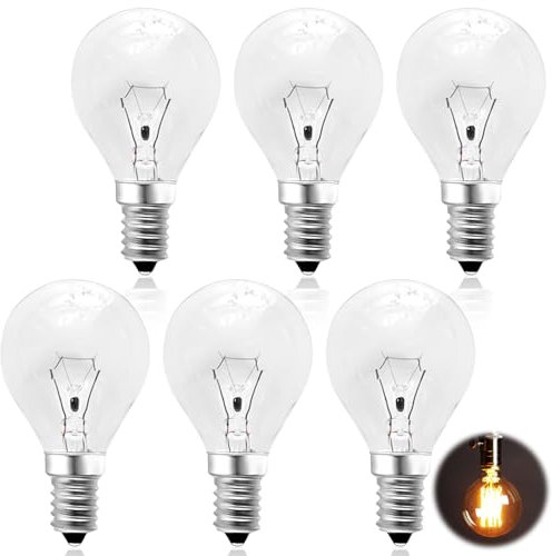 Leikurvo 6 x Backofenlampe 40W E14: Backofen Glühbirne Ofenlampe Kochbirne Tropfenlampe G45 230V beträgt bis zu 3000 K für Herde Backöfen Dunstabzugshauben Kühlschränke Mikrowellen Kompaktküchen