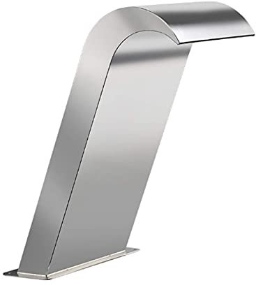 Edelstahl-Poolbrunnen, Garten-Wasserfall, Poolbrunnen, silberfarben, für Garten, Außenteich, Wasserdekoration, Dekoration (650 x 300 mm/25,6 x 11,8 Zoll)