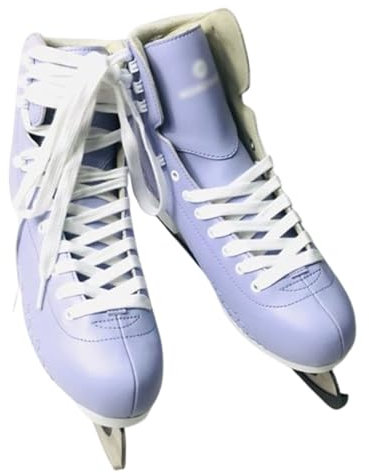 Blissbuilt Boy Schlittschuh,Damen Eiskunstlauf Schlittschuh,Junior Kunstlaufskates,Schnellschnürsystem Push-Lock-Schnalle,Freizeit bequem warm mit Kunstfell,für Jungen,Mädchen,Anfänger