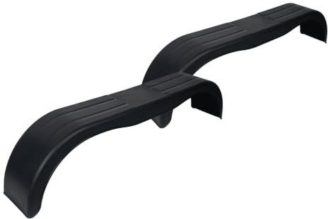 DOMAR Set di due parafanghi tandem da 13 a 14 pollici in plastica per rimorchio auto a doppio asse 1500 x 240 mm passaruota per una protezione ottimale contro il fango