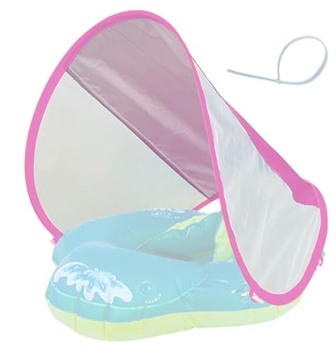 Schwimmen schwimmt Sonnendach - Schwimmring -Baldachin | Baldachin bedeckte Wasserliege, Abnehmbarer Sonnenschutzpool Float Sunshade | Sicherheitssitz Sonnenschild Wasserspielzeug für Gärten