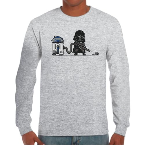 the Fan Tee Camiseta de Adulto de Manga Larga de Hombre Peliculas SW SW Star Galaxia Guerra Wars Vader Dark Solo Fuerza 493 4XL