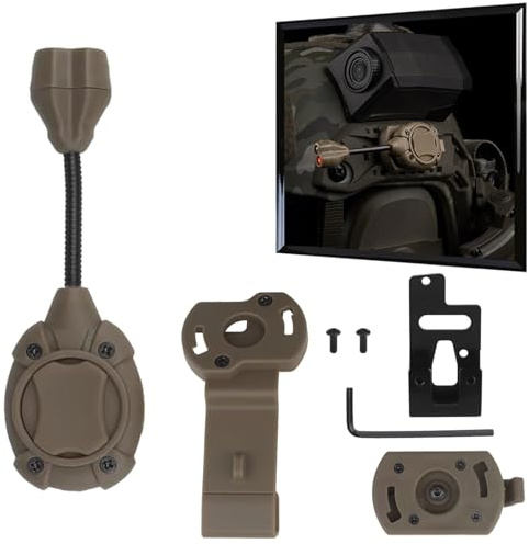 WLXW Lampe Casque Tactique 3.0 À 4 Modes, Lampe LED Rouge/Verte/Bleue/IR, Lampe Torche for Airsoft, Chasse, Cyclisme, Pêche, Économie D'énergie