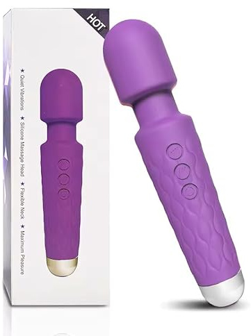 Vibratore AV Potente a Bacchetta Magica – Stimolatore Clitoride e Punto G – Massaggiatore Intimo per Donna – Giocattolo Erotico Adulto (Viola)