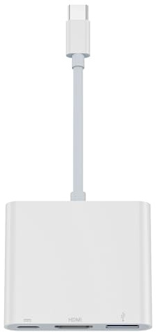 USB C to HDMI Adapter 4K@60Hz, 100W PD Fast Charging, USB 3.0 Multiport Hub – Digital AV Converter Compatible with iPhone 15/16/17, MacBook Pro/Air, iPad Pro, Galaxy, Switch, Surface, and More