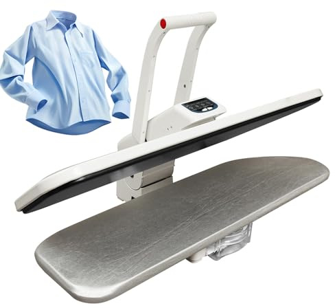 Prensa de plancha de vapor grande de 31 pulgadas, 5 configuraciones de tela, máquina de prensa de tela de vapor inteligente de 1600 W con pantalla LCD, función de ráfaga de vapor para negocios en casa