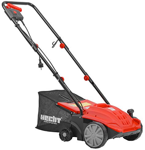 Hecht 1420 2en1 Scarificateur et ventilateur électrique gazon 1500 W Bac 35 l Largeur du travail 32 cm Hauteur -12 à +4 mm