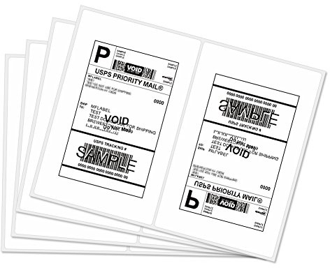 Half Sheet Laser & Inkjet - Rounded Corner Shipping Address Labels - 5-1/2 X 8-1/2 (200 Labels)