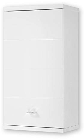 POOL Badezimmer Hängeschrank in Weiß - Moderner Badezimmerschrank Bad Schrank mit viel Stauraum - 38 x 71 x 23 cm (B/H/T)