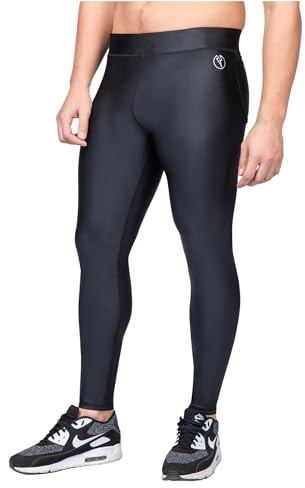 Kapow Men’s Supreme Range Fashion Leggings, High Stretch Designer Streetwear Tights for Festivals, Concerts & Nightlife Eclipse