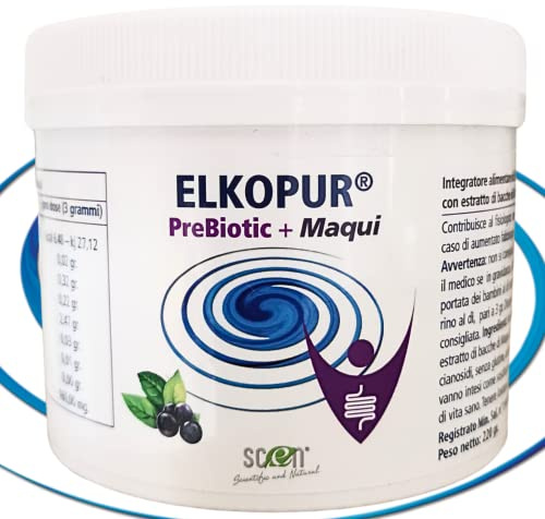 SCEN Inulina di Cicoria con Bacche di Maqui – Prebiotico in Polvere – 220 g – Made in Italy